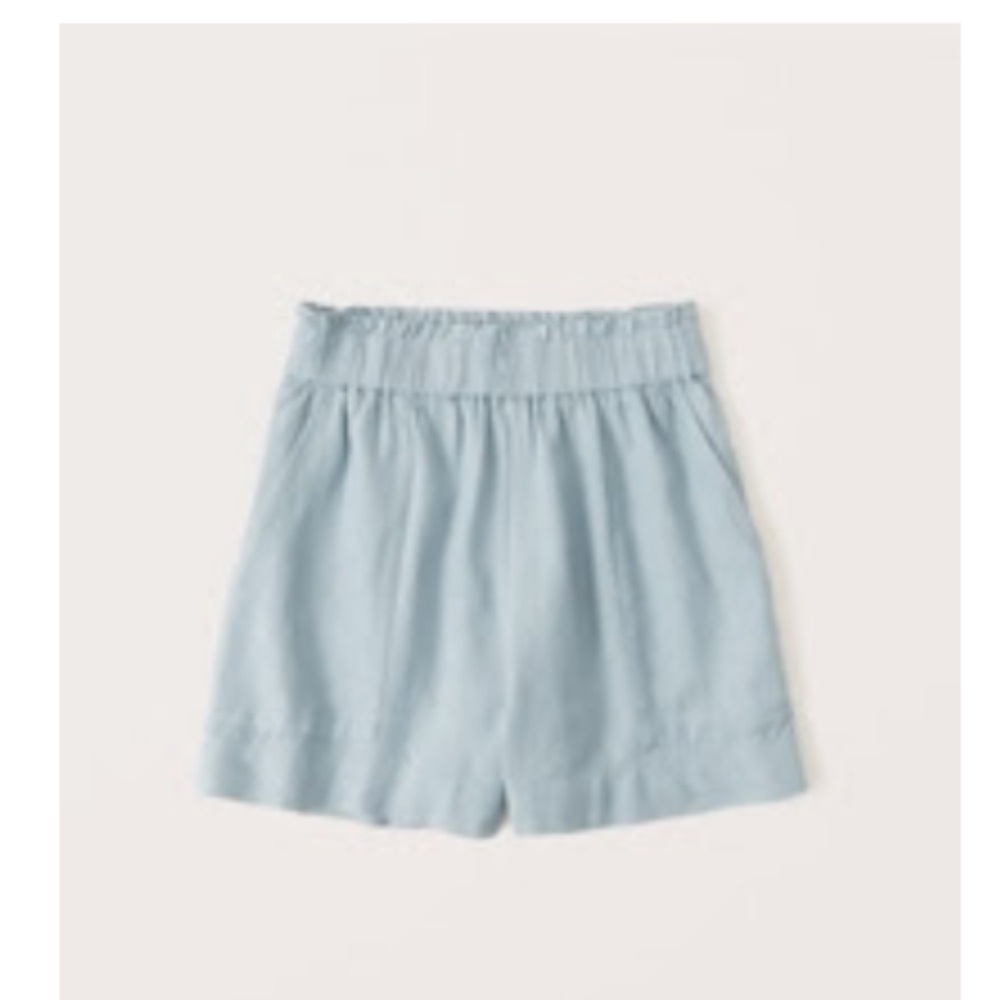 Abercrombie Linen Blend Pull On Shorts